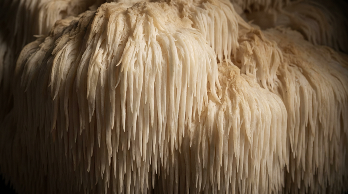 Lion's Mane mushroom texture