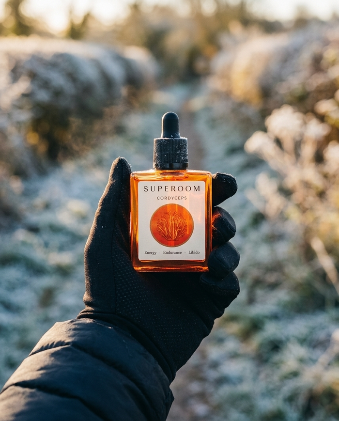 Superoom Cordyceps on an icy morning walk